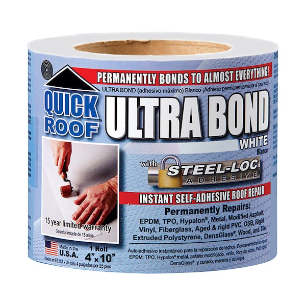 Cofair Quick Roof Ultra Bond 4 in. W X 10 ft. L Tape Self-Adhesive Roof Repair White UBW410 - main